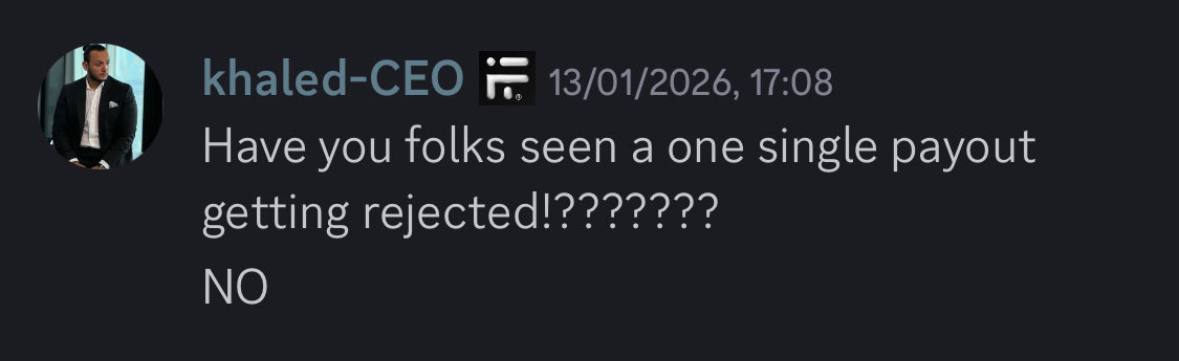 Khaled Discord - No payout rejected