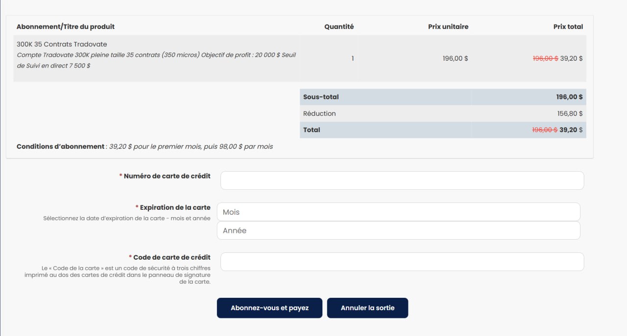 Screenshot proof of ZECHNXCE code on Apex Trader Funding 300K - 90% discount applied showing $397 reduced to $39.70